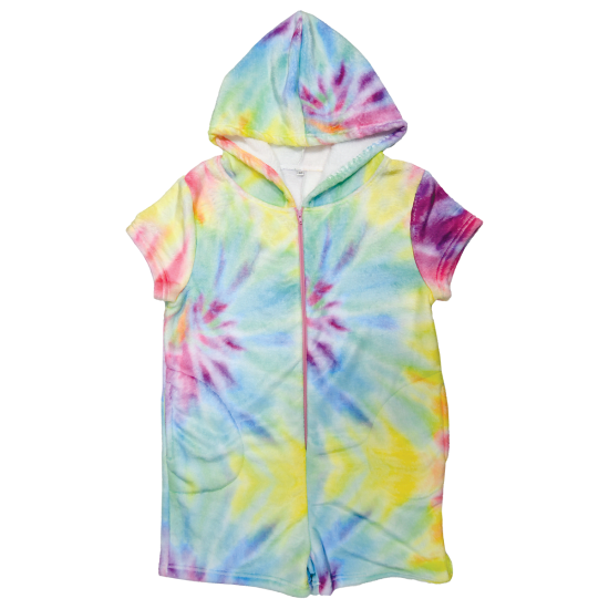 Pastel Tie Dye Plush Romper