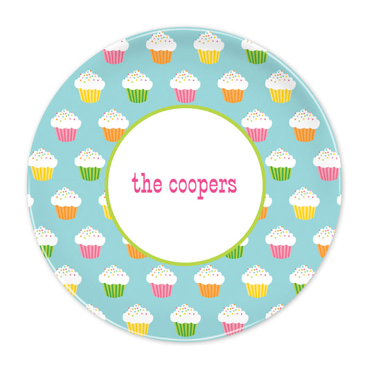 Rainbow Cupcakes Plate Set