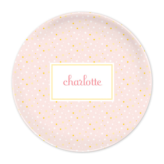 Twinkle Star Pink Plate Set