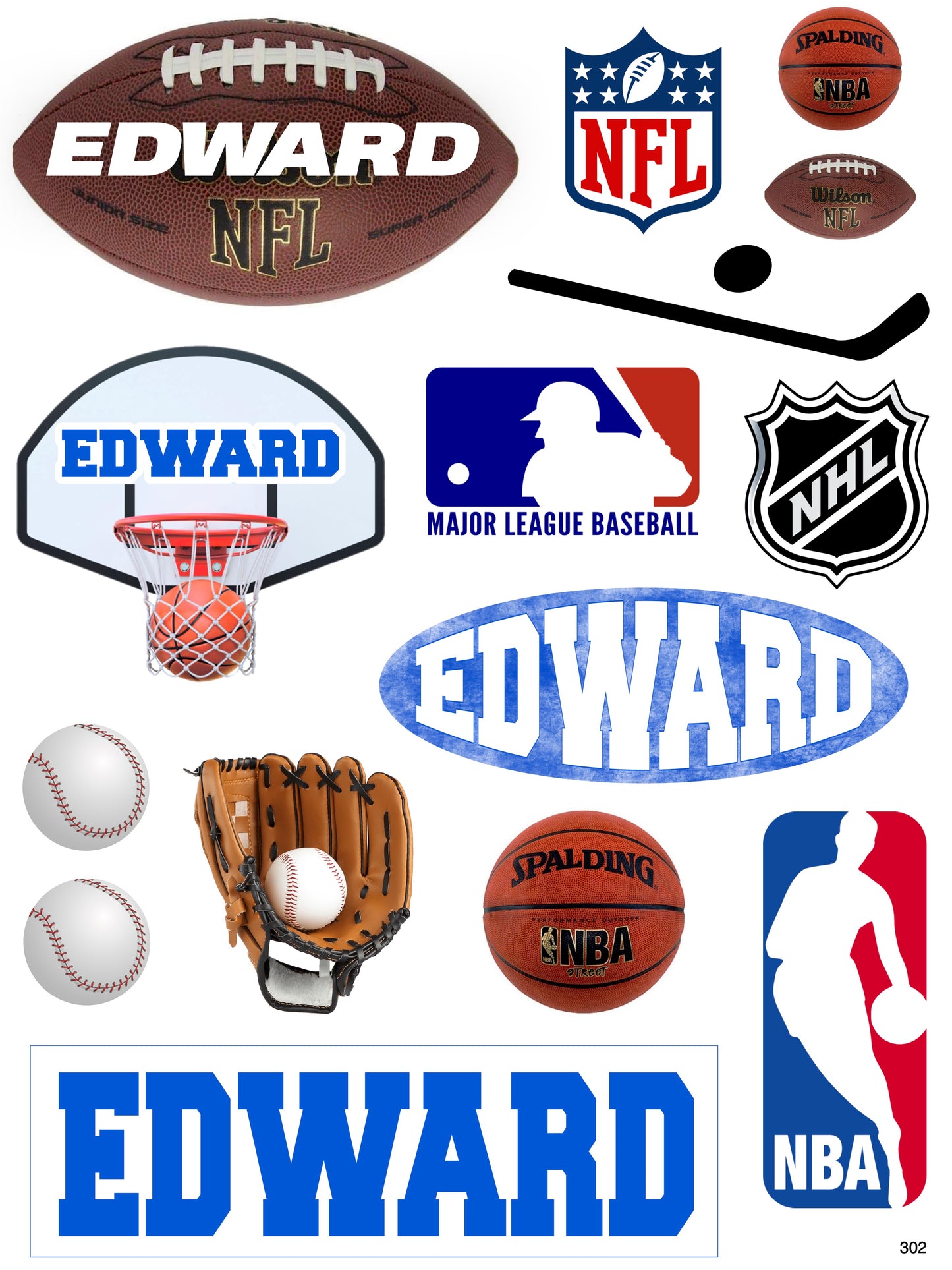Personalized Cling It Sheet 300 Series