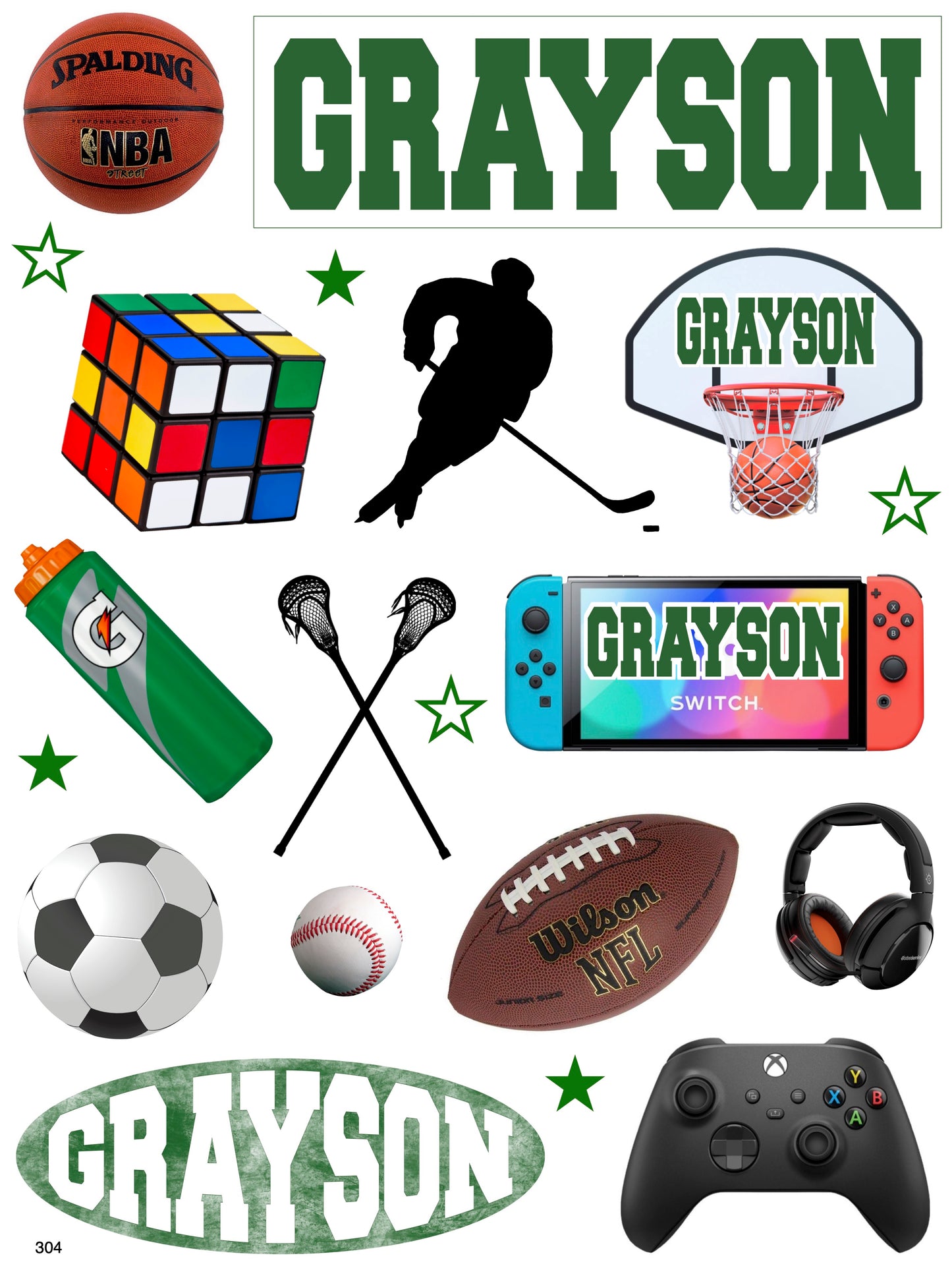 Personalized Cling It Sheet 300 Series