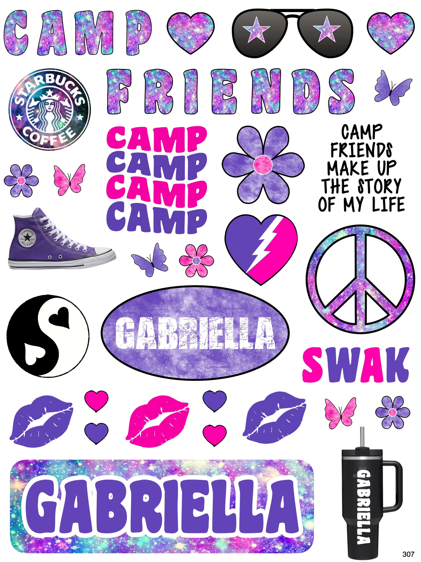 Personalized Cling It Sheet 300 Series