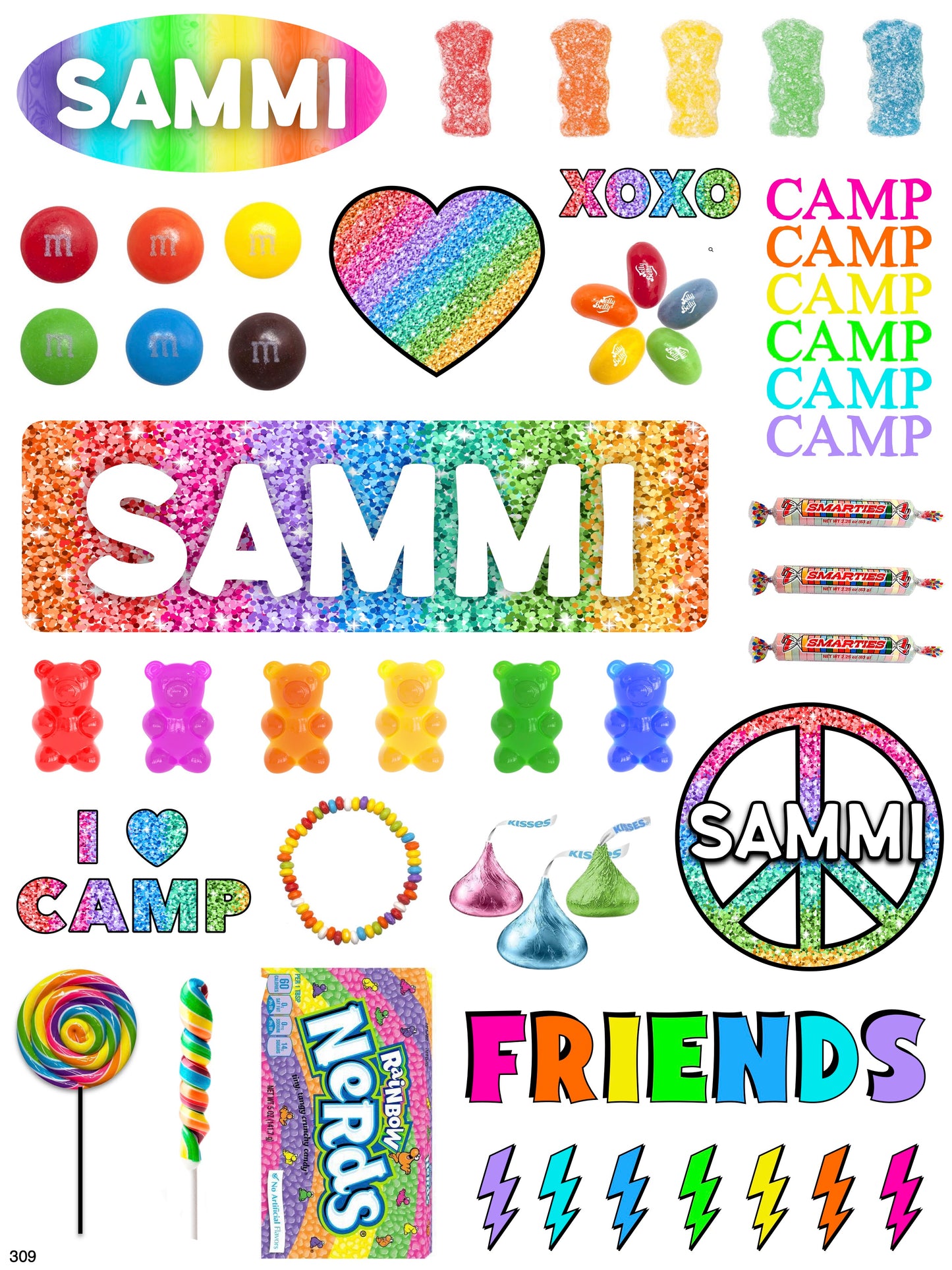 Personalized Cling It Sheet 300 Series