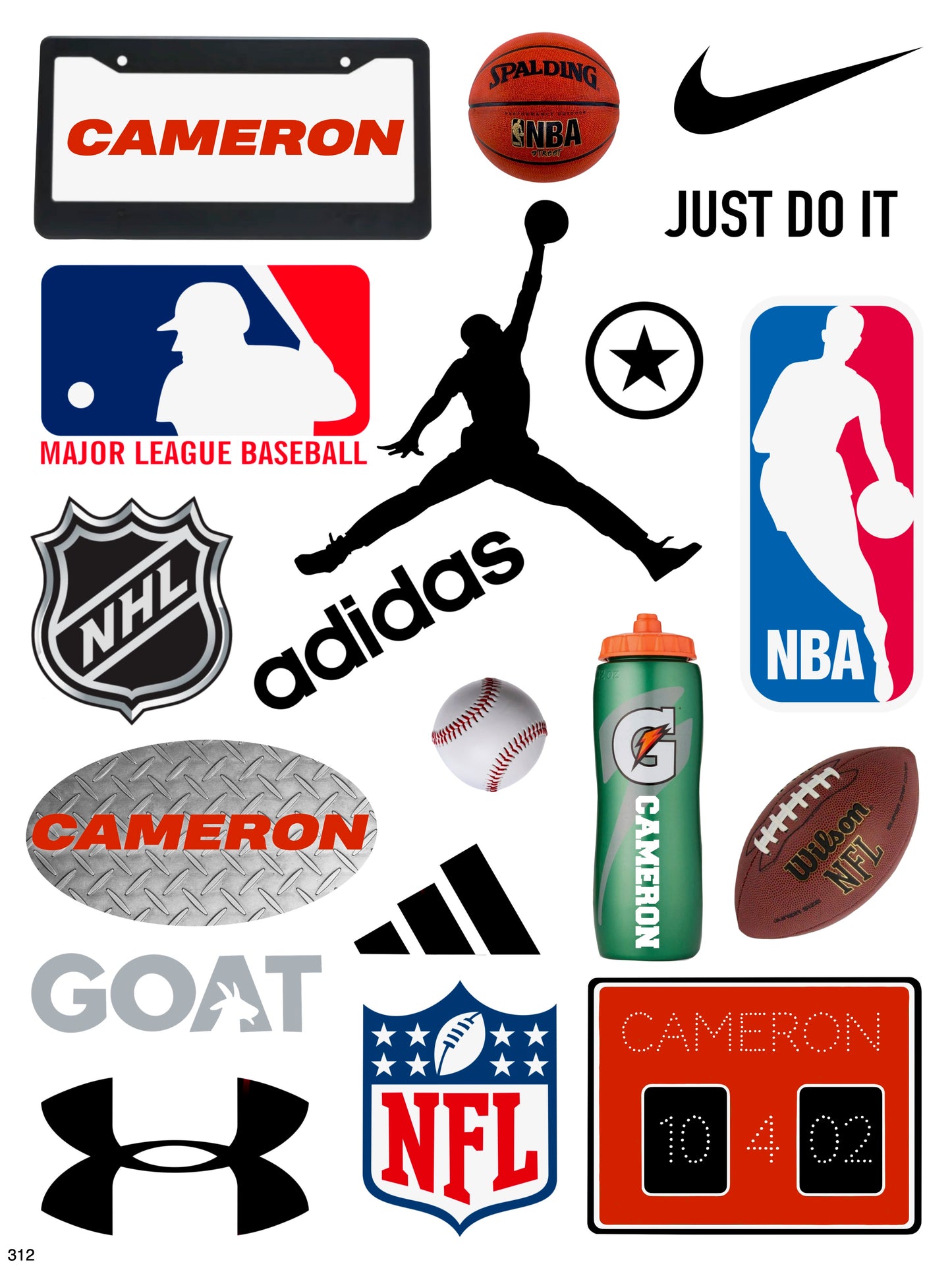 Personalized Cling It Sheet 300 Series