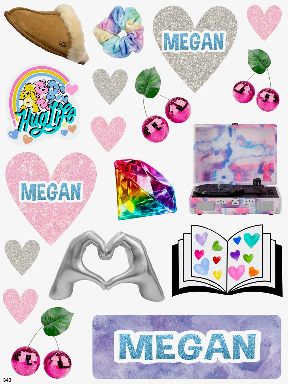 Personalized Cling It Sheet 300 Series