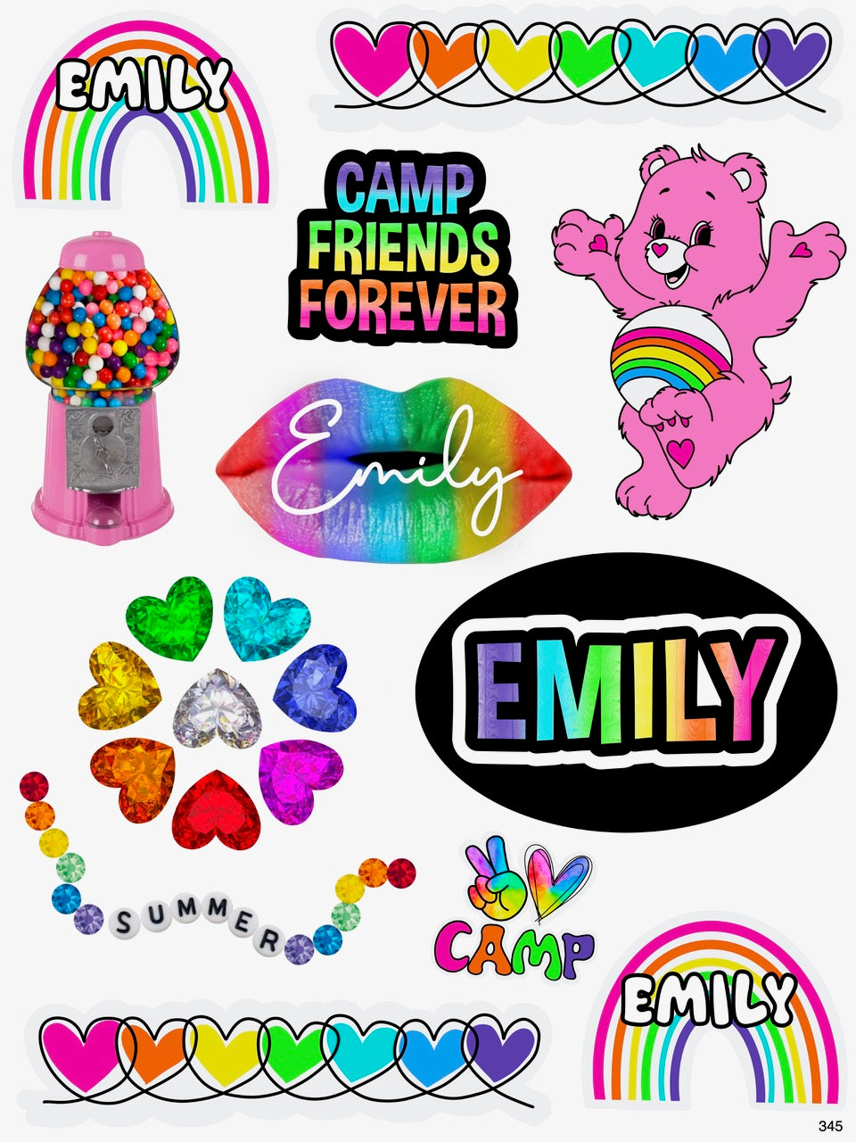 Personalized Cling It Sheet 300 Series