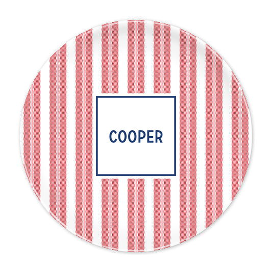 Vineyard Stripe Cherry Plate Set