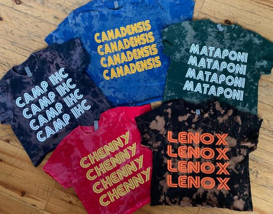 Retro Repeat Bleached Out Crop Tee Or Tank