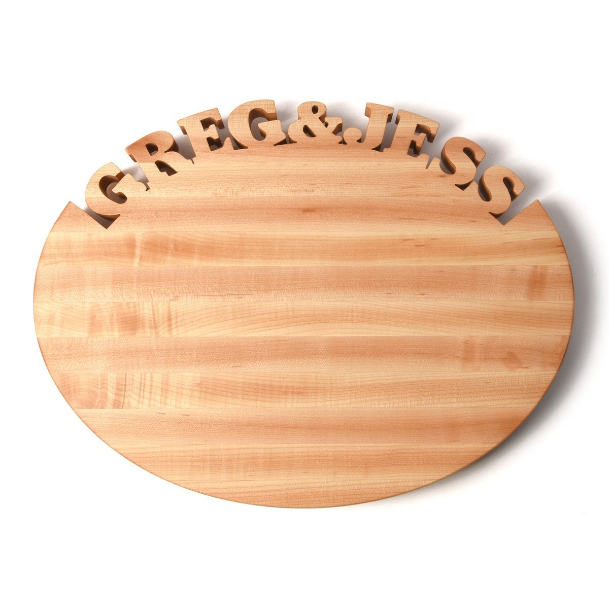 Personalized Oval Wood Cutting Board