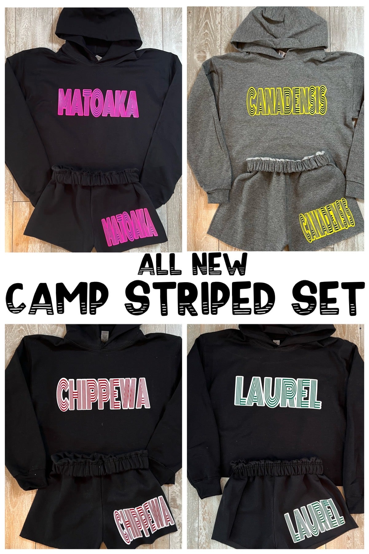Stripey Font Hoodie
