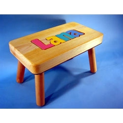 Natural Stool with Name