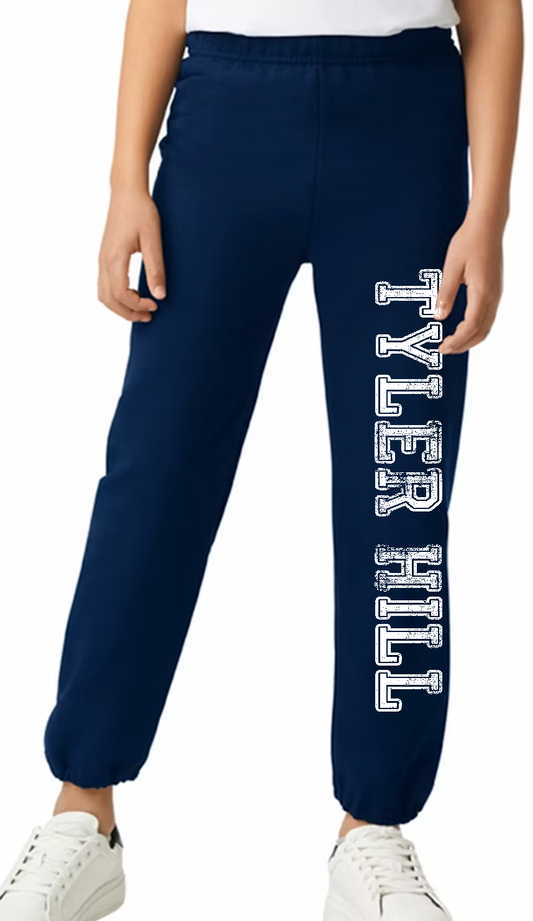 Camp Distressed Font Sweatpants