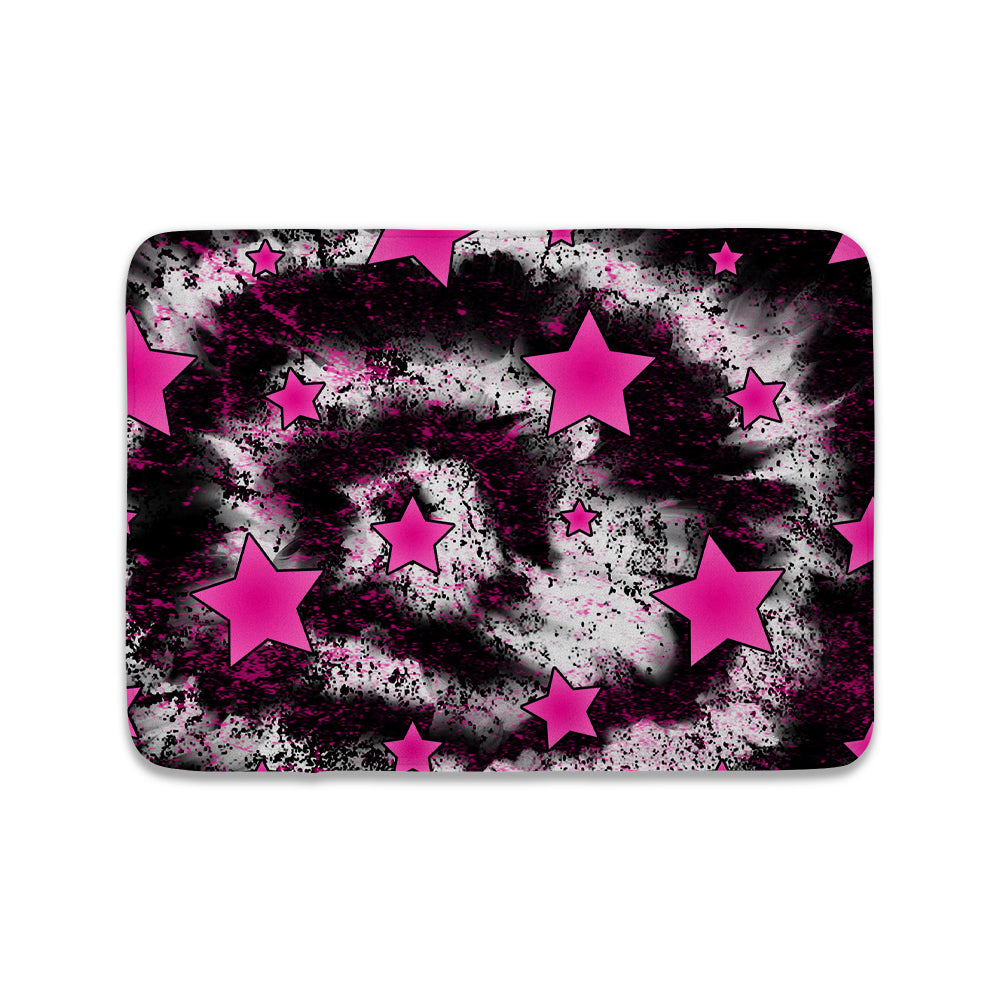 Pink Star Tie Dye Floor Mat