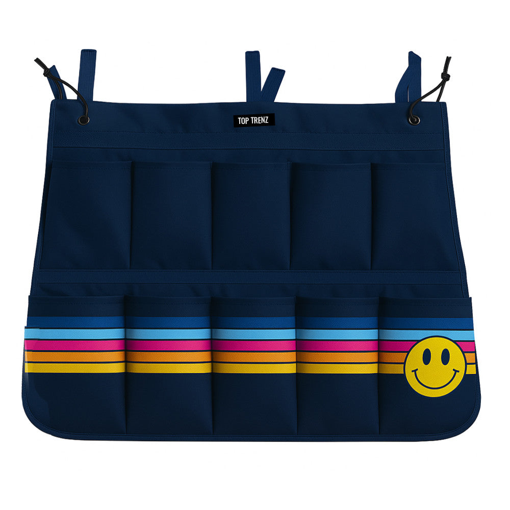 Retro Stripe Happy Face Bed Organizer/Shoe Bag