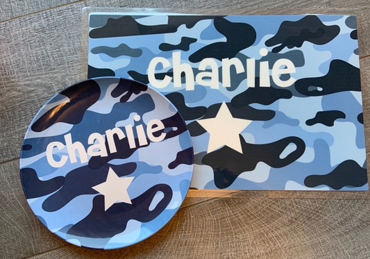 Boys Personalized Plate Set