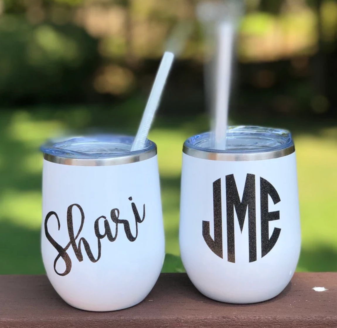 Personalized 12 Oz Wine Tumbler