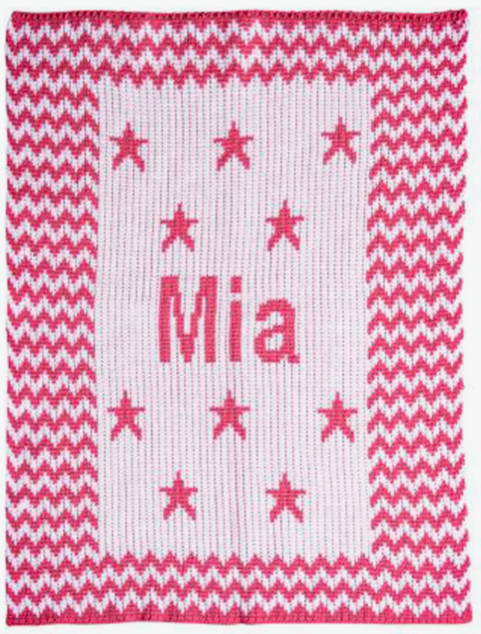 Personalized Chevron On Stars Blanket