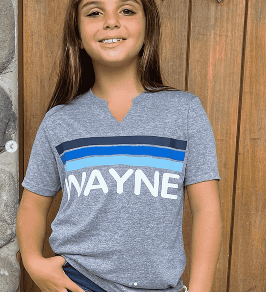 Camp Cozy Stripe Tri-Blend V-Cut Tee