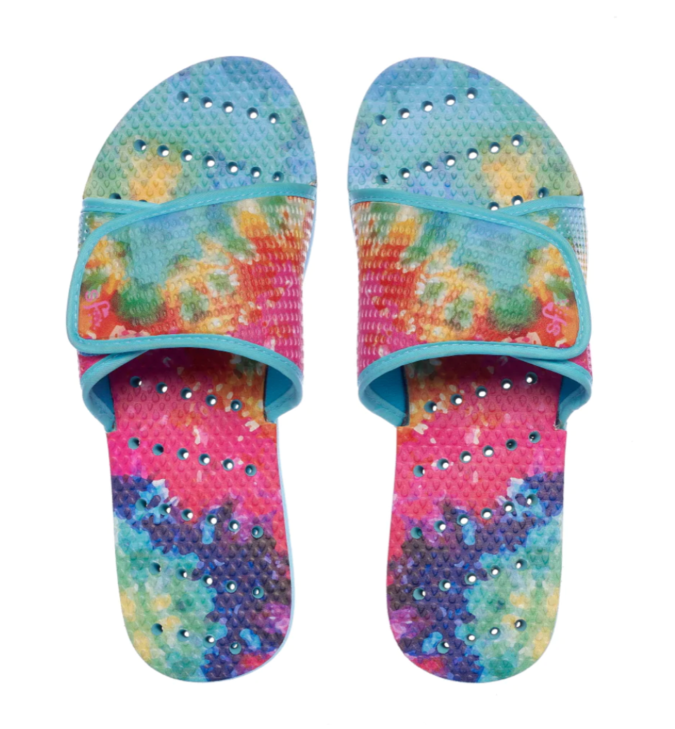Tie Dye Showaflop Slides