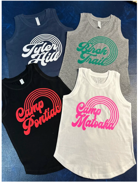 Retro Rainbow Scoop Tank