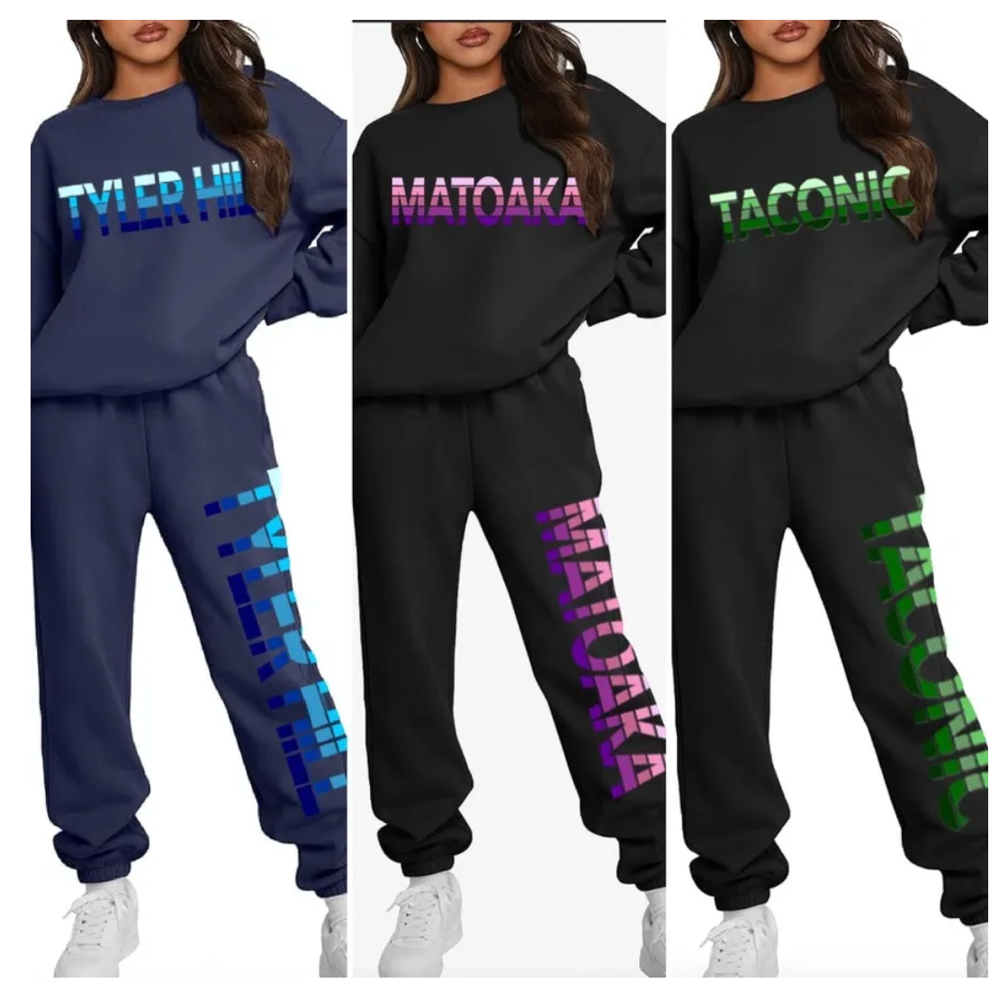 Ombre Stripe Name Crewneck
