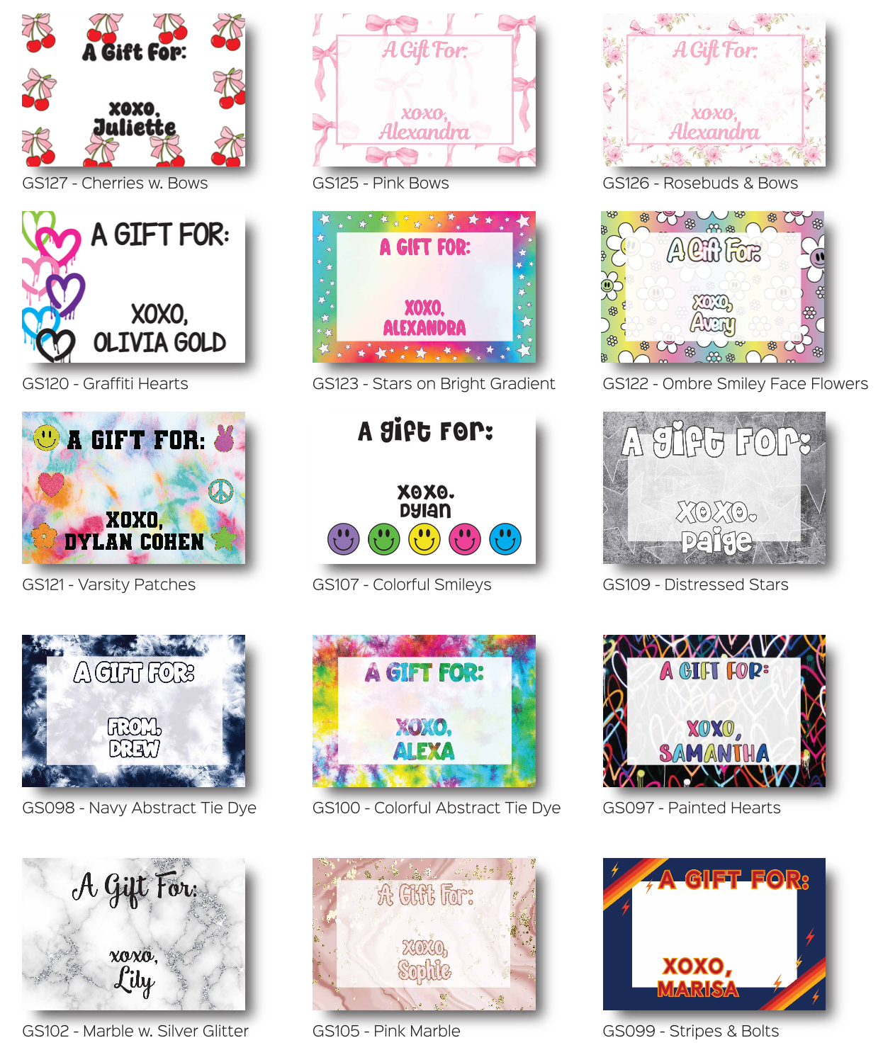 Gift Stickers