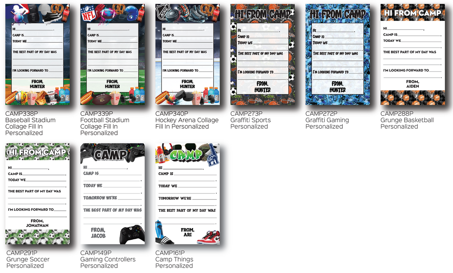 Personalized Camp Stationery Set