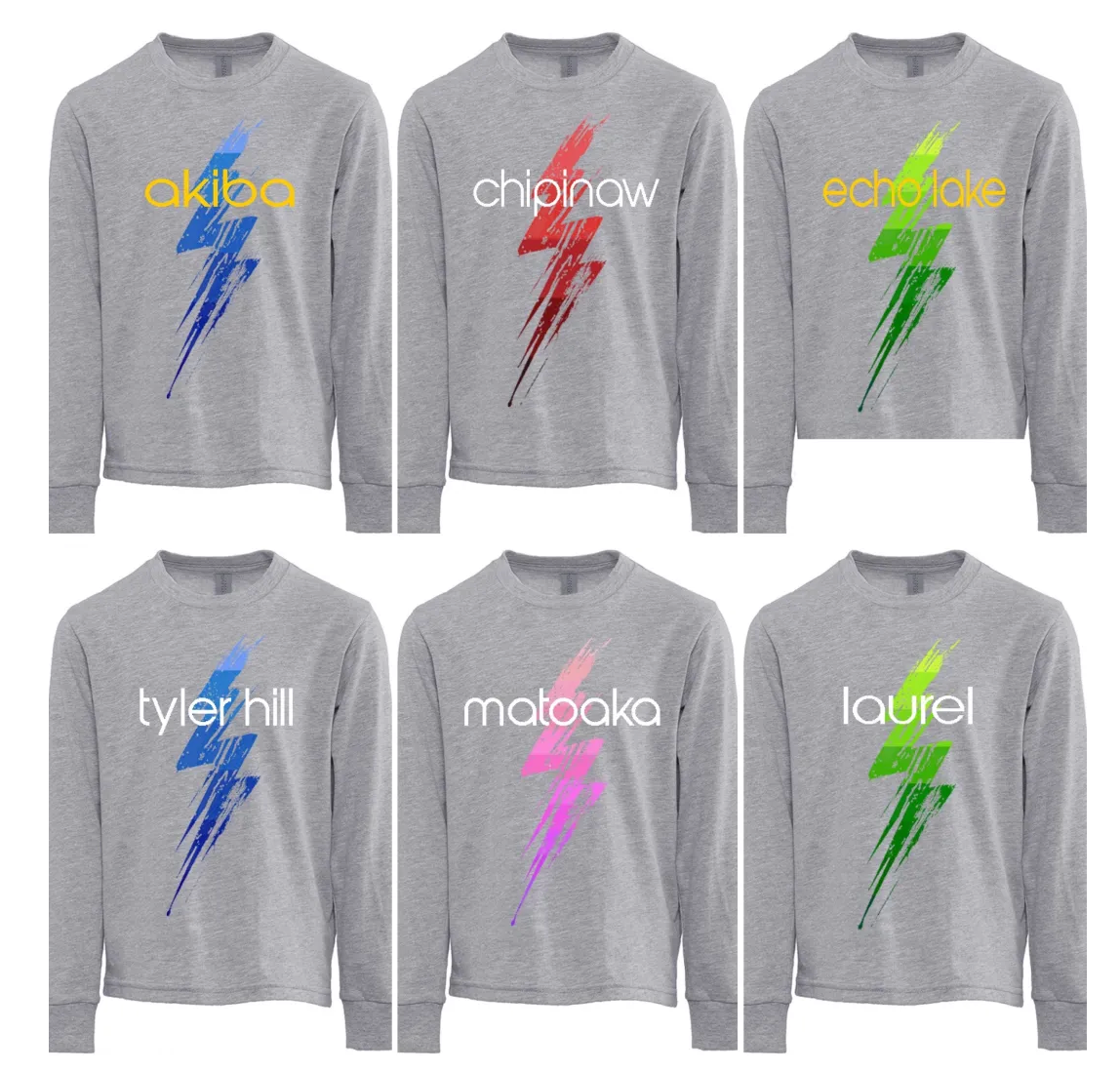 Painted Bolt Long Sleeved Tee