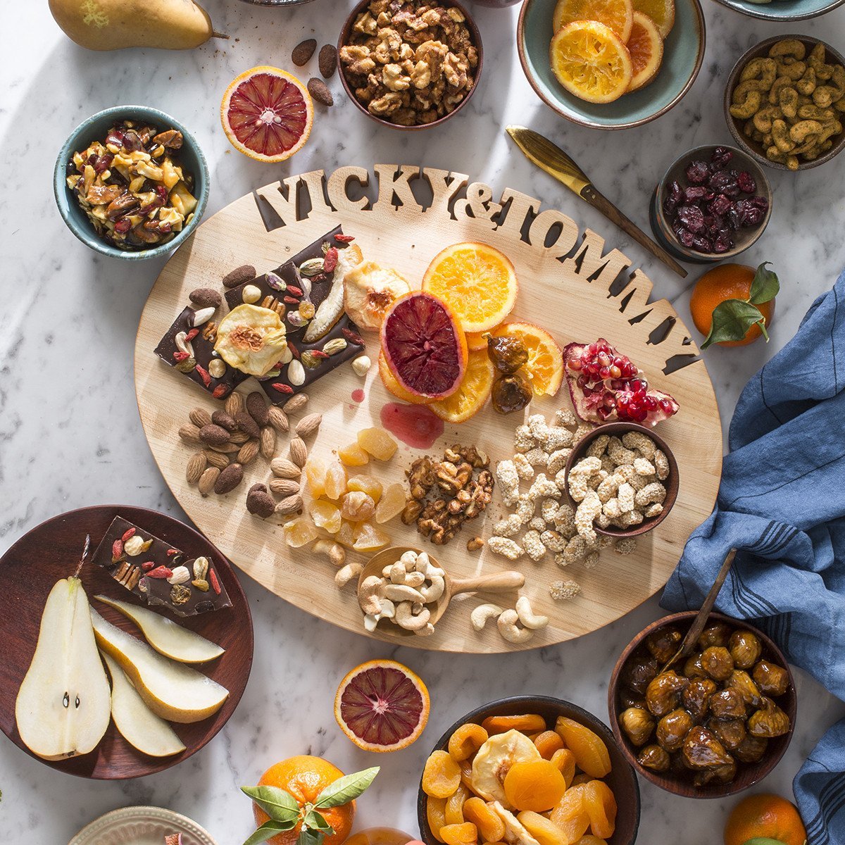 Personalized Oval Wood Cutting Board