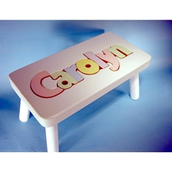 White Name Stool