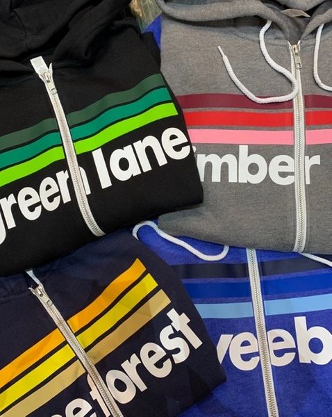 Camp Cozy Striped Zip Up Hoodie