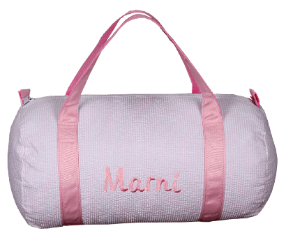 Pink Seersucker Duffel By Mint