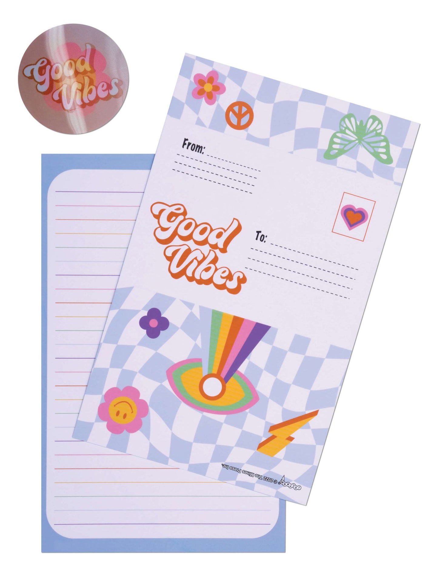Good Vibes Foldover Stationery