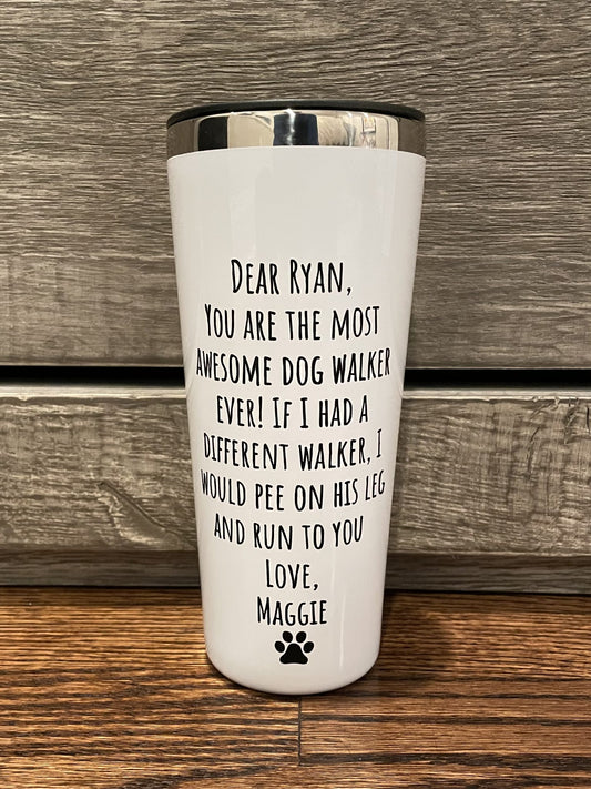 Personalized Dog Walker Tumbler