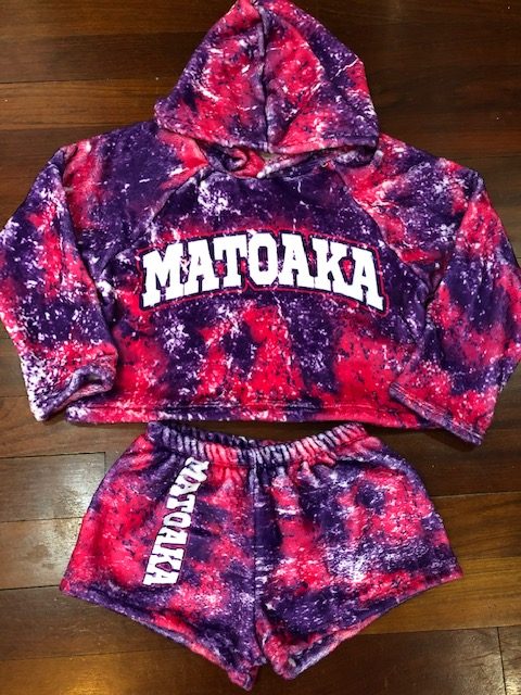 Camp Tie Dye Fuzzy Crop Hoodie