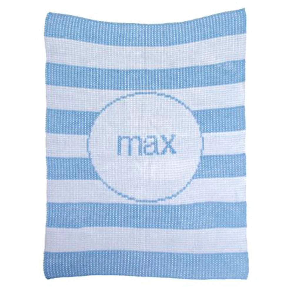 Personalized Modern Stripe Blanket