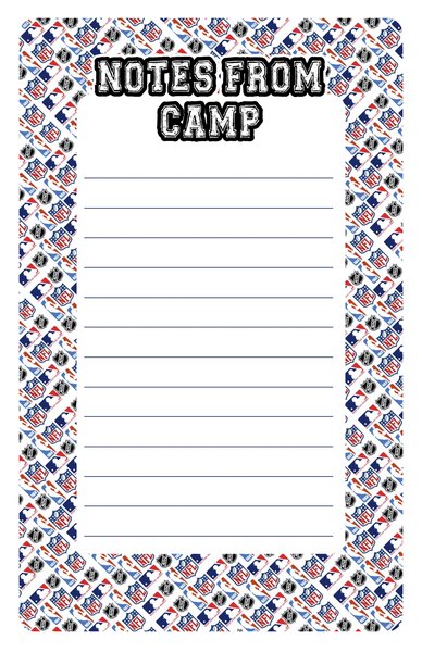 Notes from Camp League Lined Notepad
