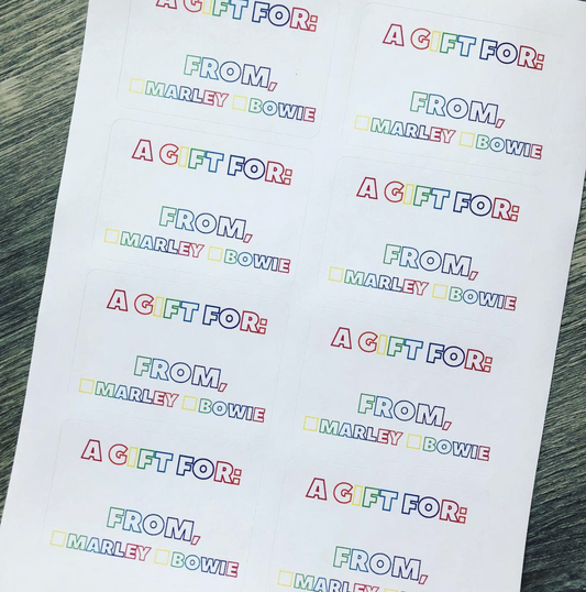 Gift Stickers for Siblings