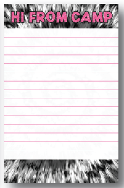 Black Tie Dye with Glitter Stationery