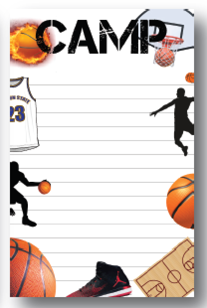 Flaming Basketball Stationery