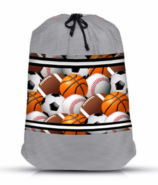 Sports Balls Mesh Laundry Bag