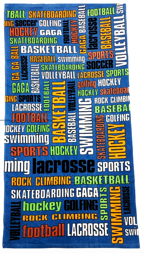 Sports Graffiti Beach Towel