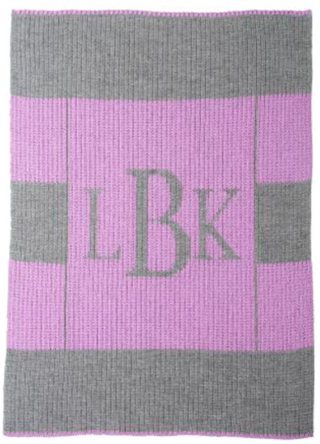 Multi Stripe Monogram Blanket