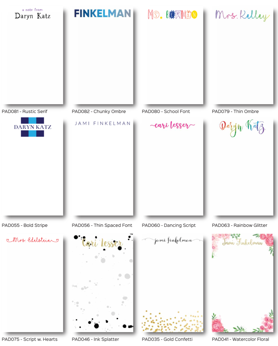 Personalized Notepads