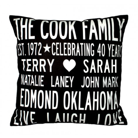 Custom Anniversary Pillow