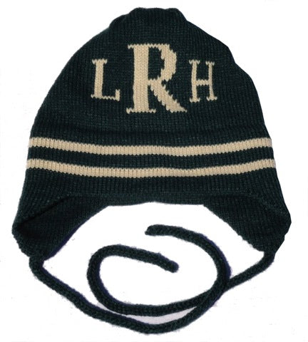 Monogrammed Initital Hat with Earflaps