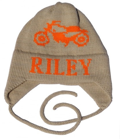 Personalized Motorcycle Hat with Earflaps