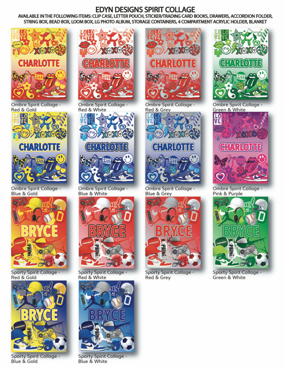 Personalized Letter Zip Folio