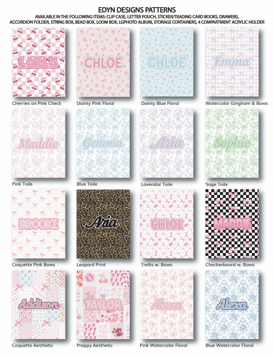 Personalized Letter Zip Folio
