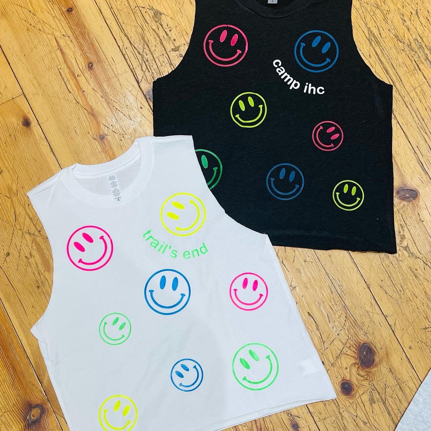 Camp Smiles Neon Cut Tank